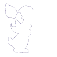 Bunny Girl and Easter Egg - Applique - Machine Embroidery Design