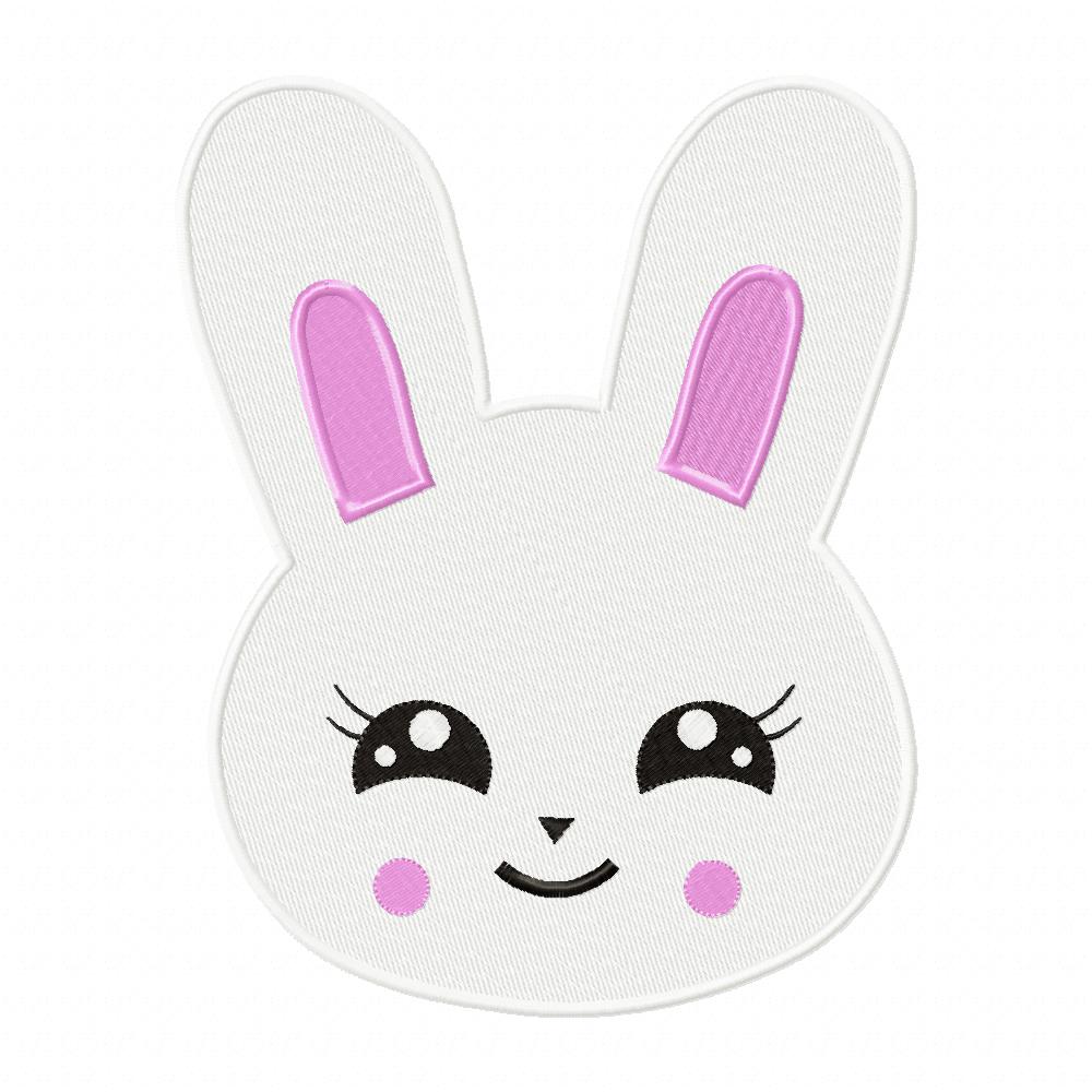 Easter Bunny Face Collection - Fill Stitch - Set of 4 designs