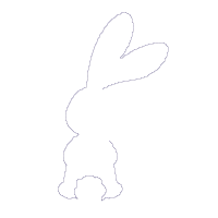 Easter Bunny Silhouette 4 - Applique