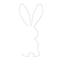 Easter Bunny Silhouette - Applique