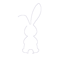 Easter Bunny Silhouette 7 - Applique