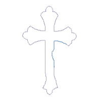 Easter Cross, Egg and Bunny - Applique