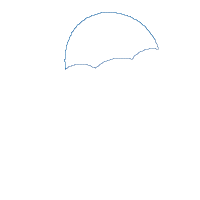 Elephant and Umbrella - Applique - Machine Embroidery Design