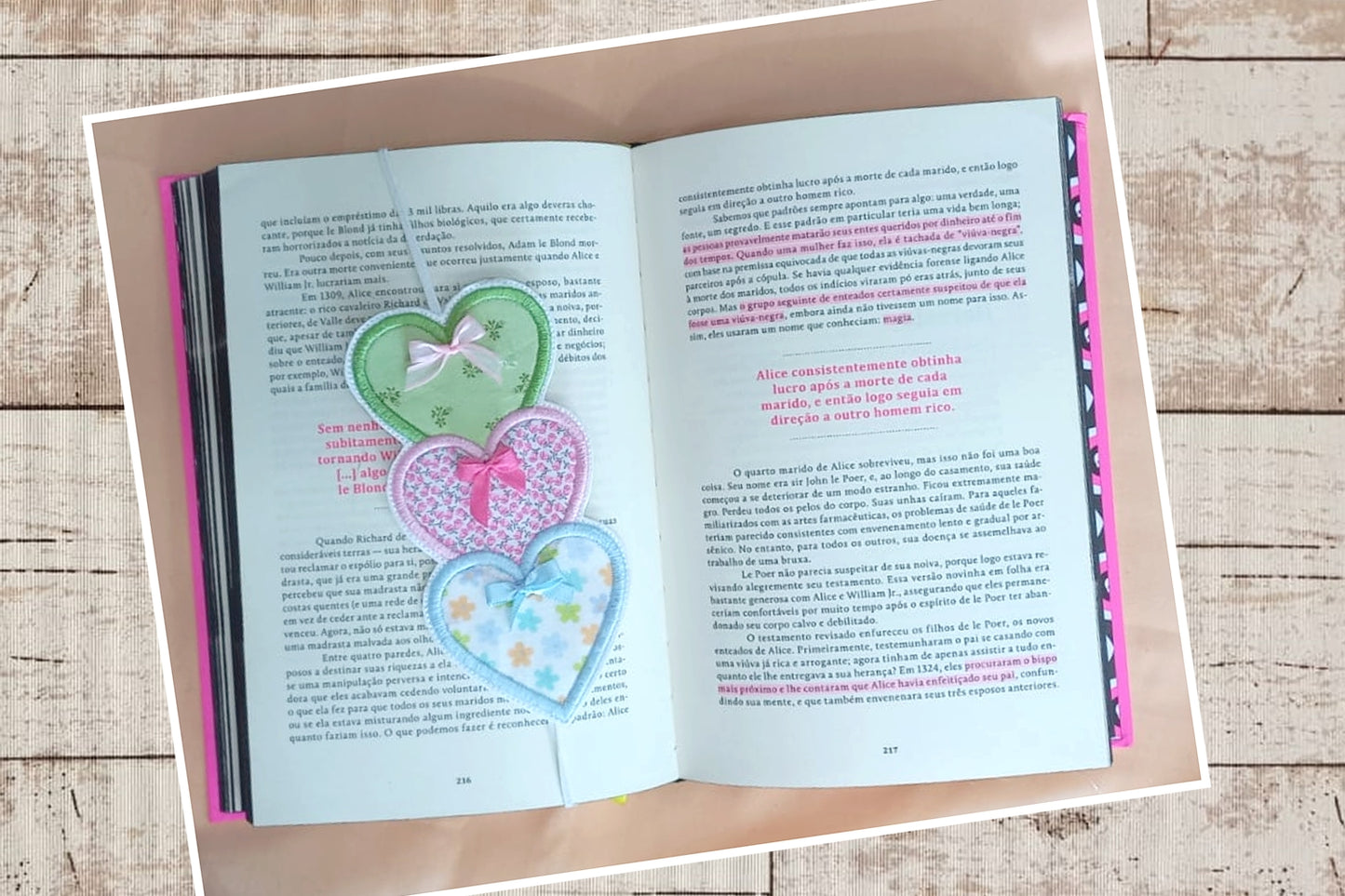 Three Hearts Bookmark - ITH Project - Machine Embroidery Design