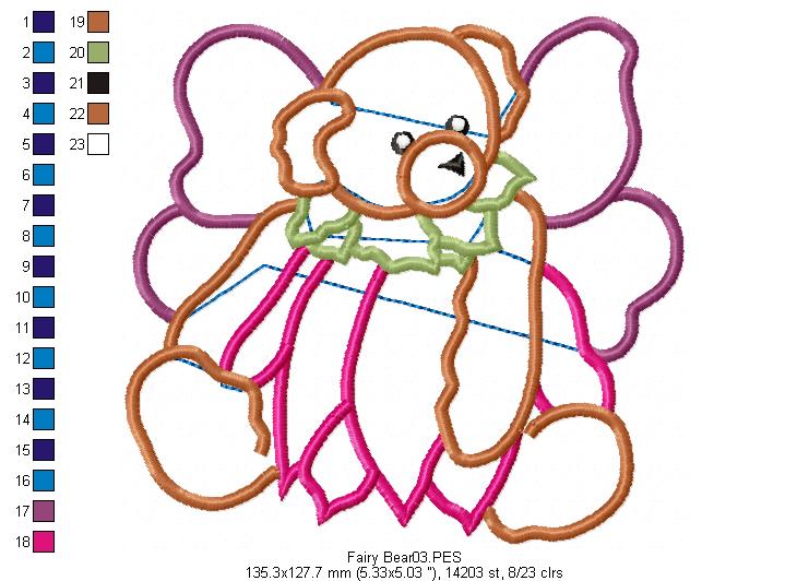 Fairy Bear - Applique