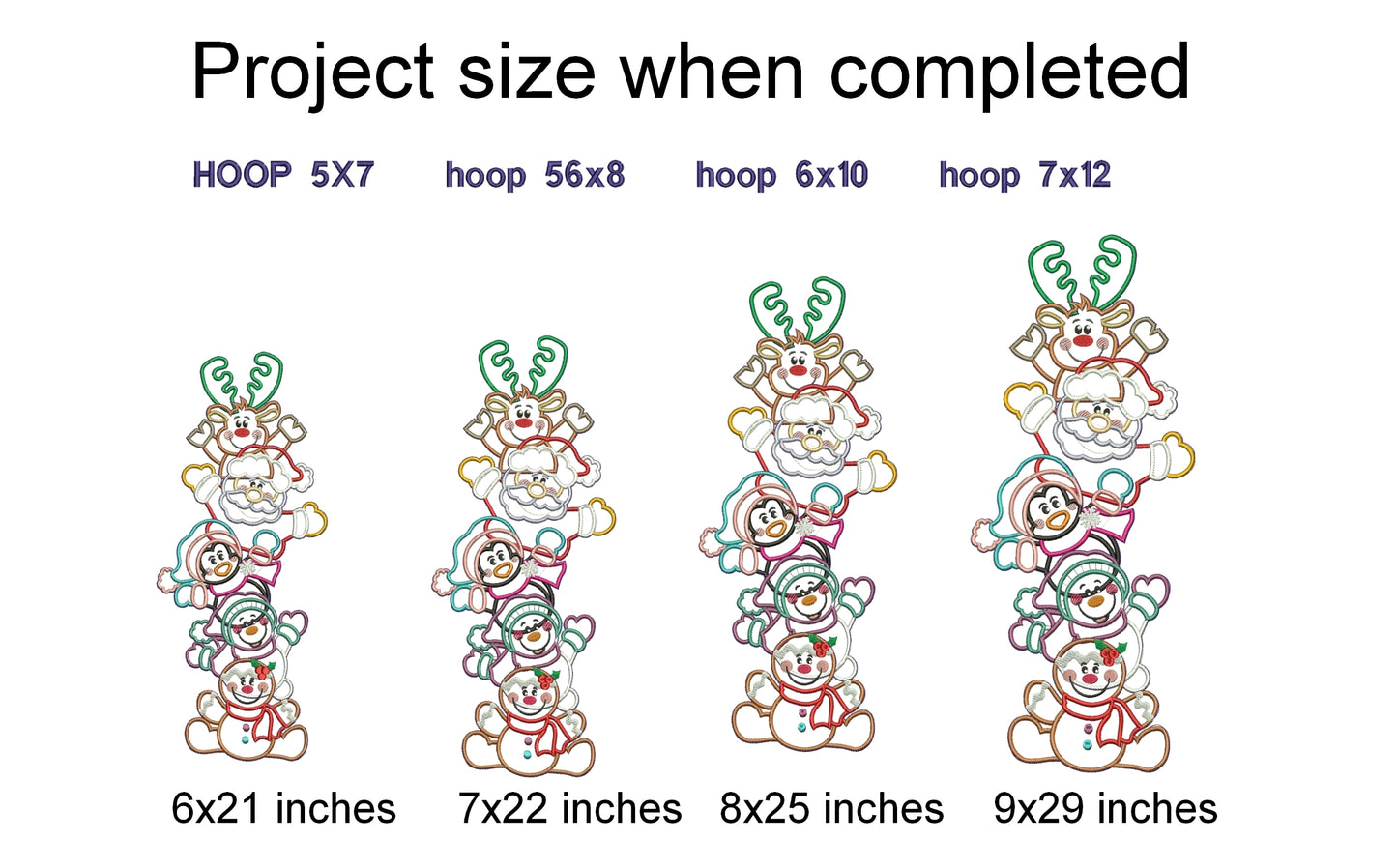 Happy Christmas Elements - ITH Project - Machine Embroidery Design