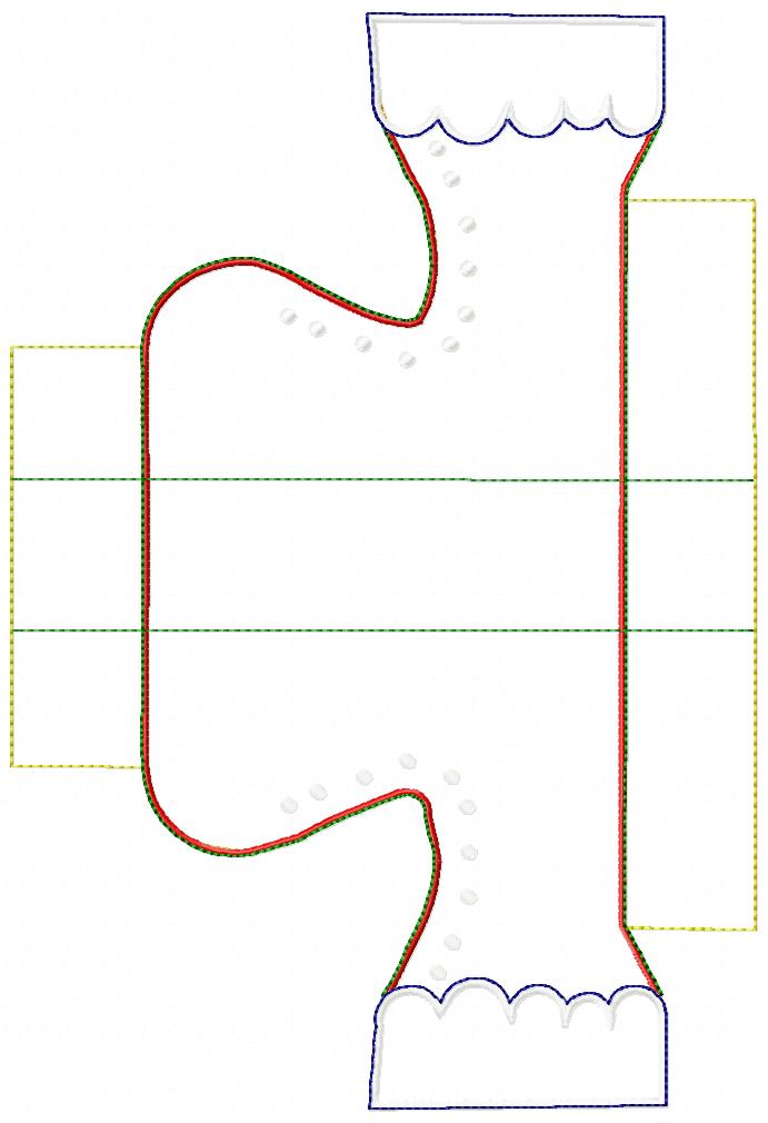 Christmas Boot Basket - ITH Project - Machine Embroidery Design