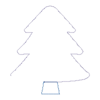 Happy Christmas Tree Girl - Applique