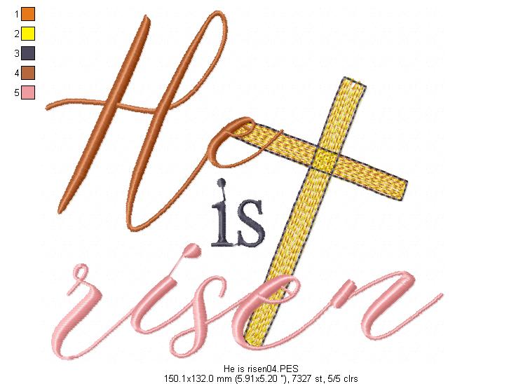 He is Risen - Fill Stitch