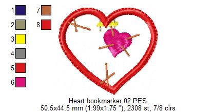 Heart Bookmaker - ITH Project - Machine Embroidery Design