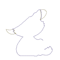 Kitty Girl with hat and Flower - Applique