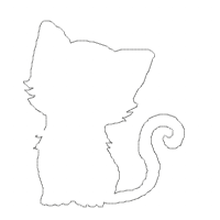 Happy Love Kitty - ZigZag Applique
