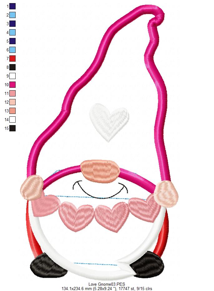 Love Gnome - Applique