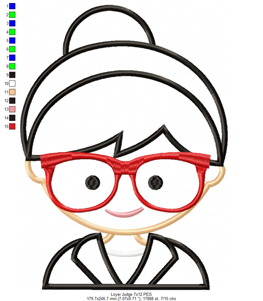 Lawyer, Judge, Librarian - Applique