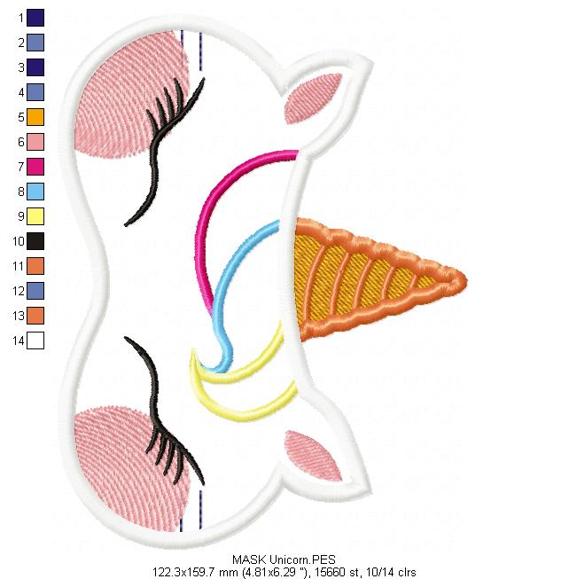 Cute Animals Sleep Mask - Set of 10 designs - ITH Project - Machine Embroidery Design