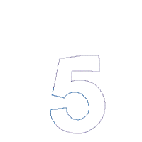 Mardi Gras Birthday Number 5 Five 5th Birthday - Applique