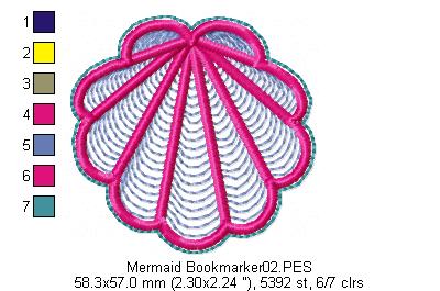 Mermaid Bookmarker - ITH Project - Machine Embroidery Design