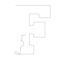 Monogram F and Flowers - Applique