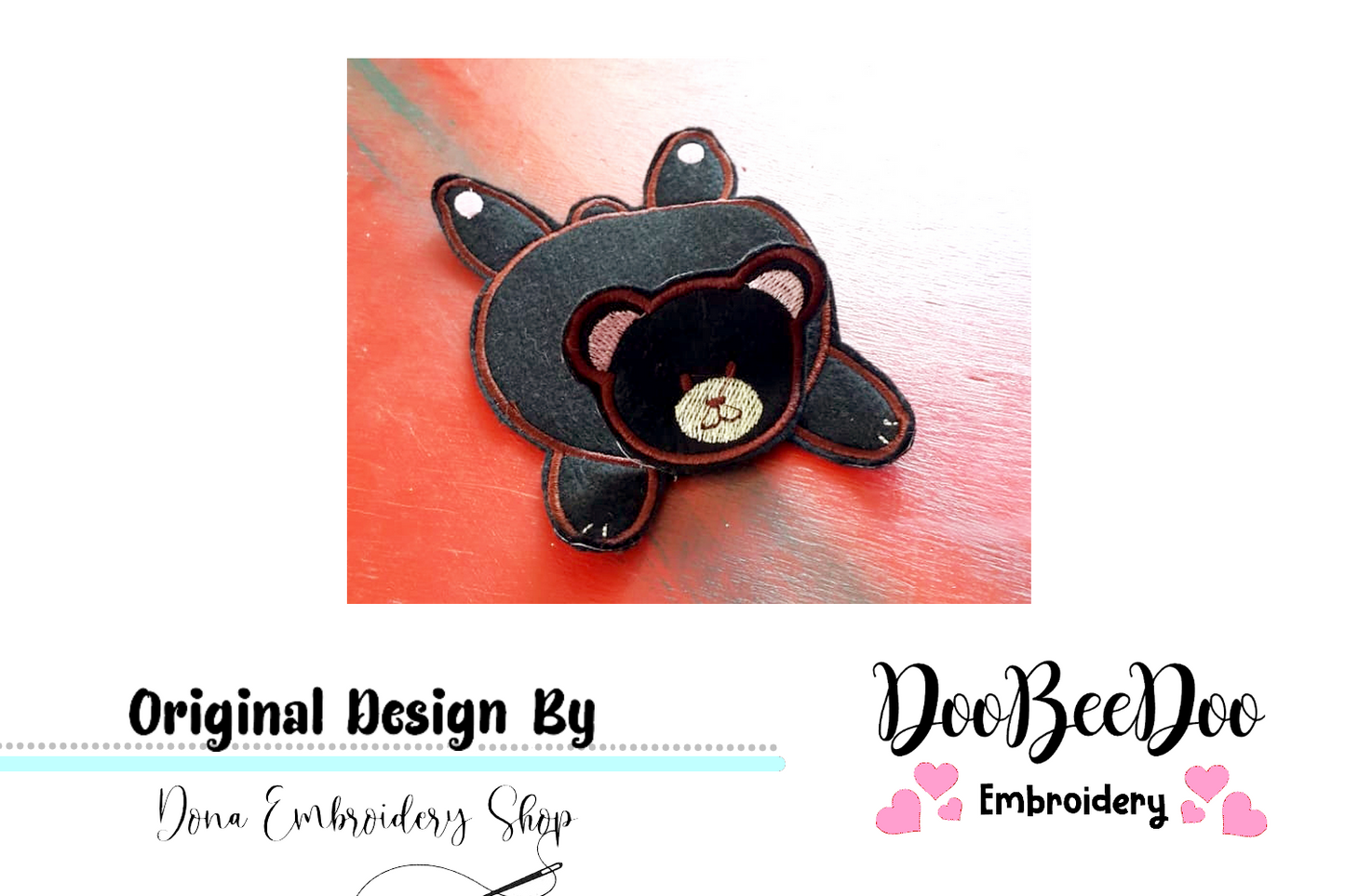 Bear Coaster - ITH Project - Machine Embroidery Design