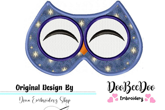 Cute Owl Boy Sleep Mask - ITH Project - Machine Embroidery Design