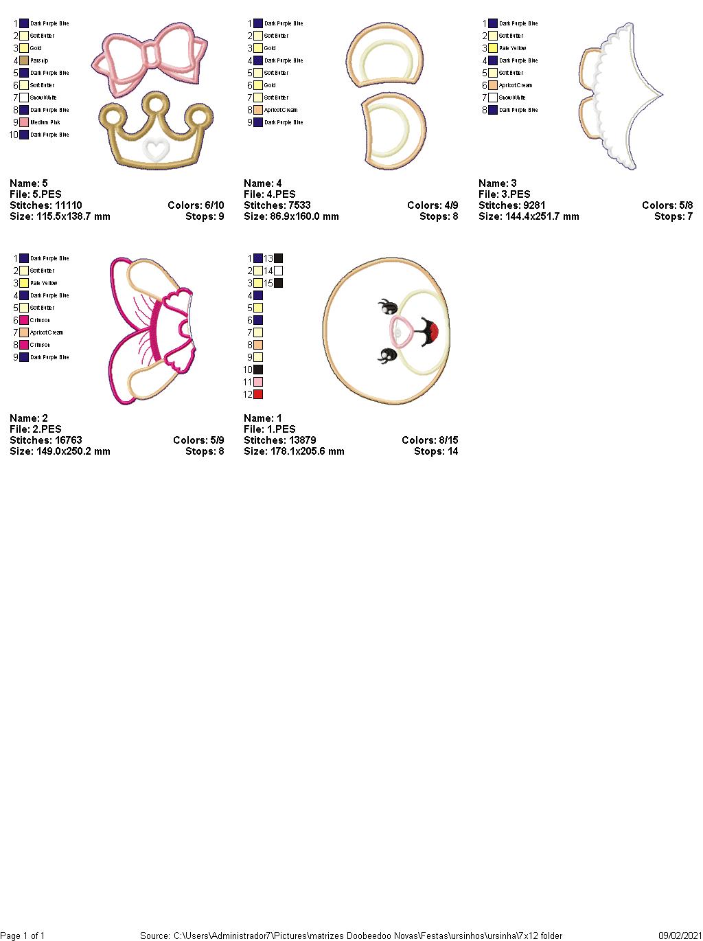 Prince and Princess Teddy Bear Vase Ornament - ITH Project - Machine Embroidery Design