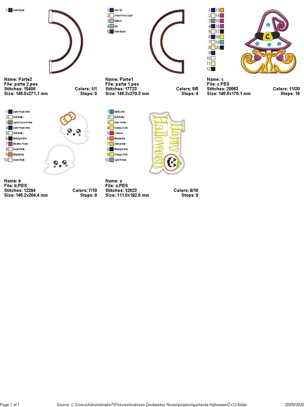 Ghosts and Which Halloween Wreath - ITH Project - Machine Embroidery Design