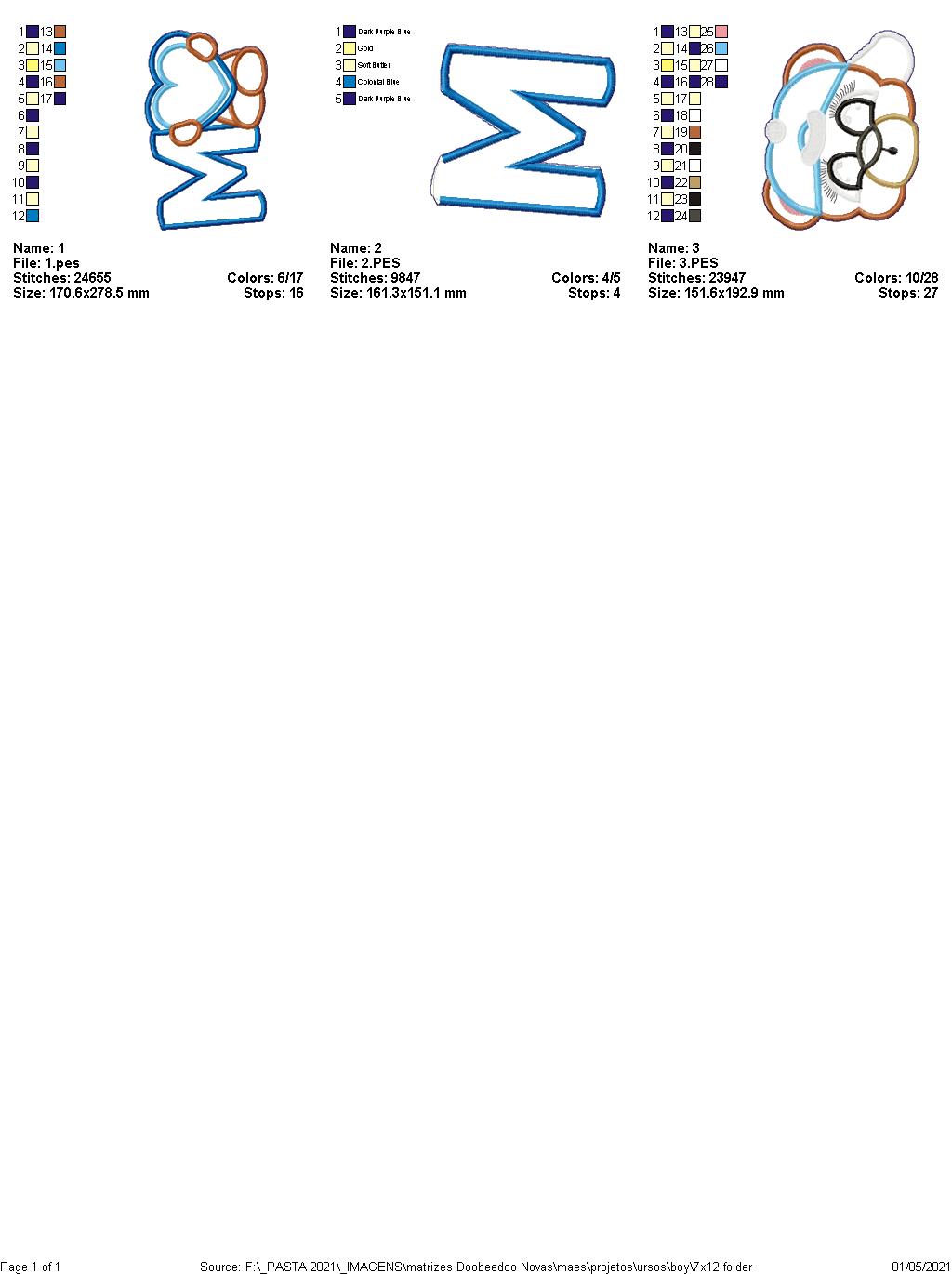 Mom Teddy Bear Boy Vase Ornament - ITH Project - Machine Embroidery Design