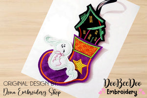 Halloween Boot Door Ornament - ITH Project - Machine Embroidery Design