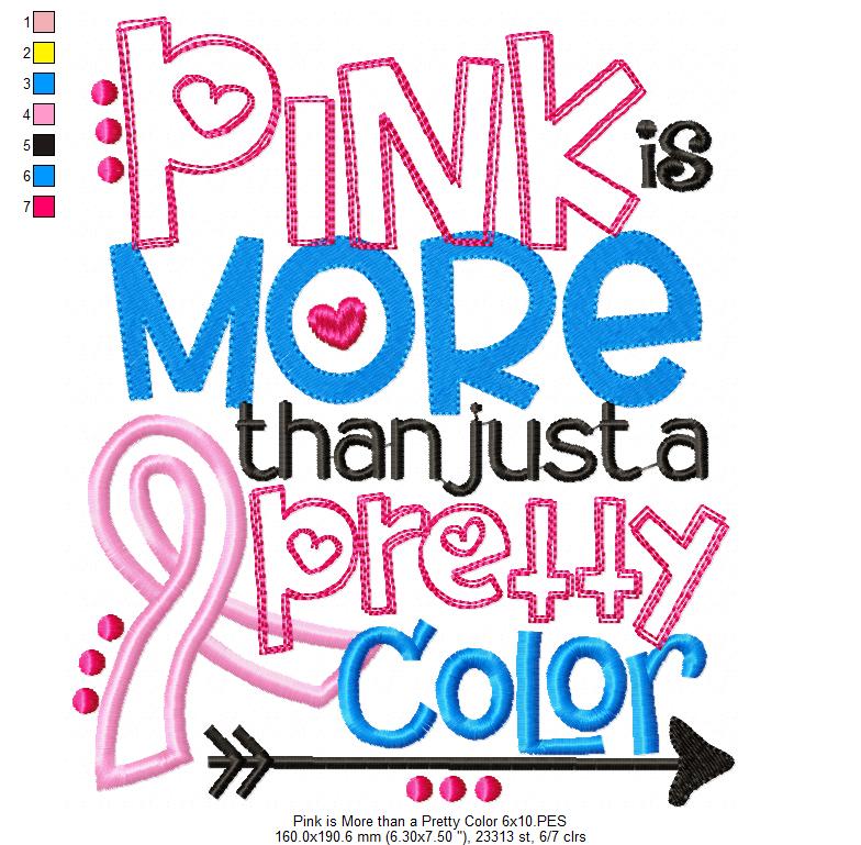 Pink is More Than Just a Pretty Color - Applique Embroidery