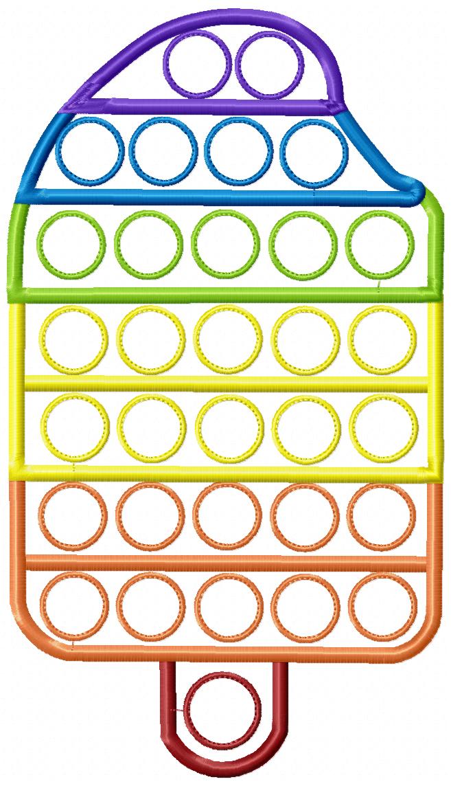 Popsicle Pop It - Applique - Machine Embroidery Design