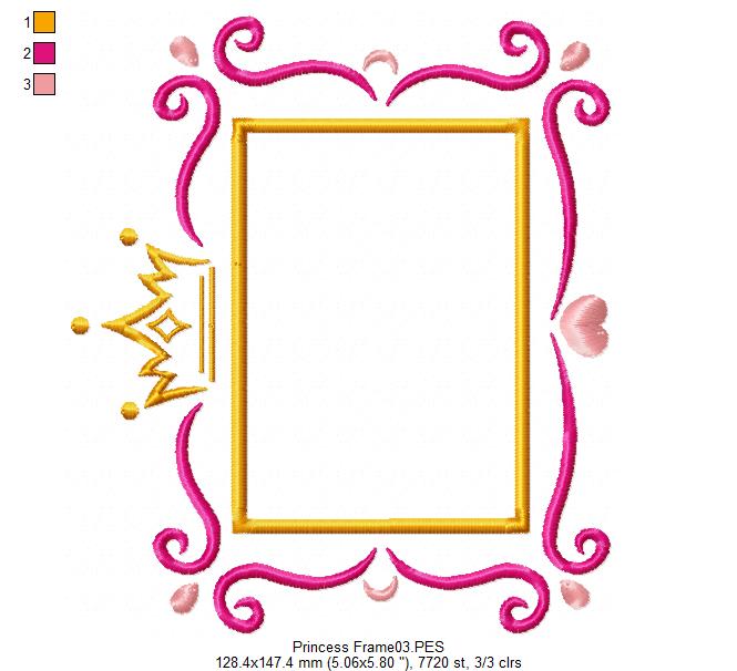 Princess Frame 1 - Satin Stitch