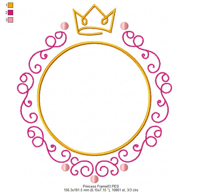 Princess Frame 2 - Satin Stitch