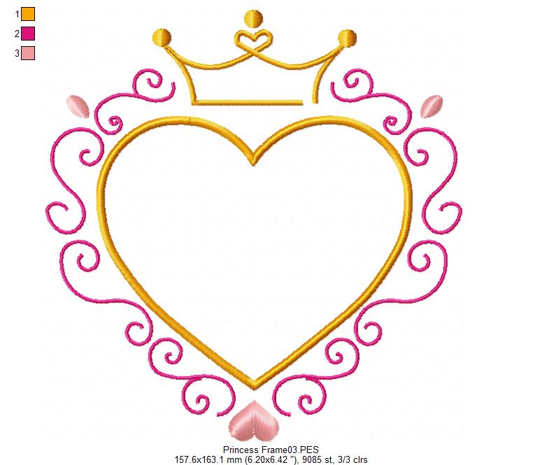 Princess Frame 5 - Satin Stitch