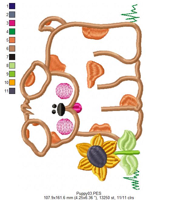 Cute Puppy - Applique