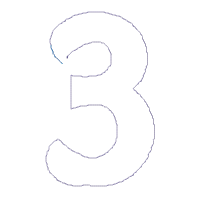 Safari Number Three 3rd Birthday - Applique