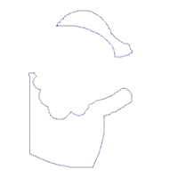 Santa Claus Wearing a Face Mask - Applique