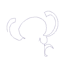 Santa Elephant Holding a Gift - Applique - Machine Embroidery Design