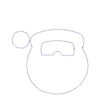 Santa Claus Face - Applique - Machine Embroidery Design