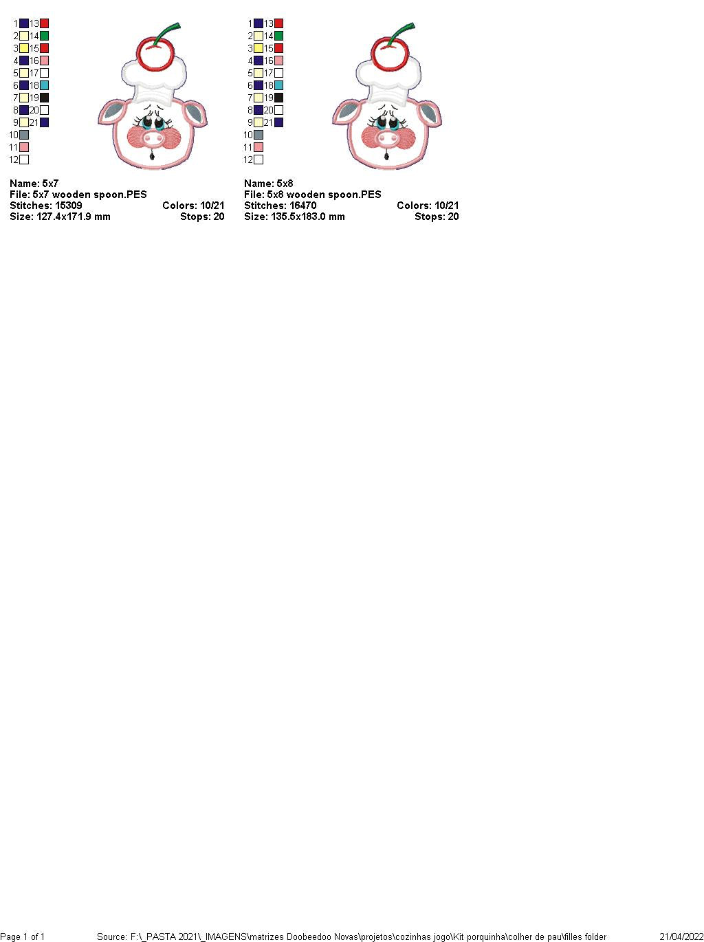 Pig - ITH Project - Machine Embroidery Design