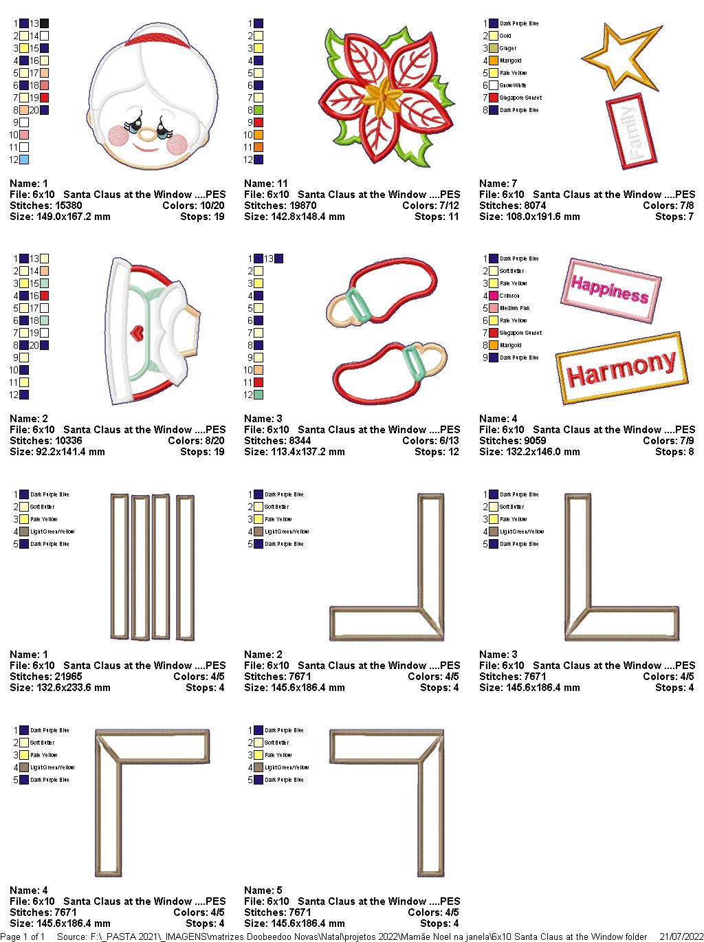 Mrs Claus in the Window - ITH Project - Machine Embroidery Design