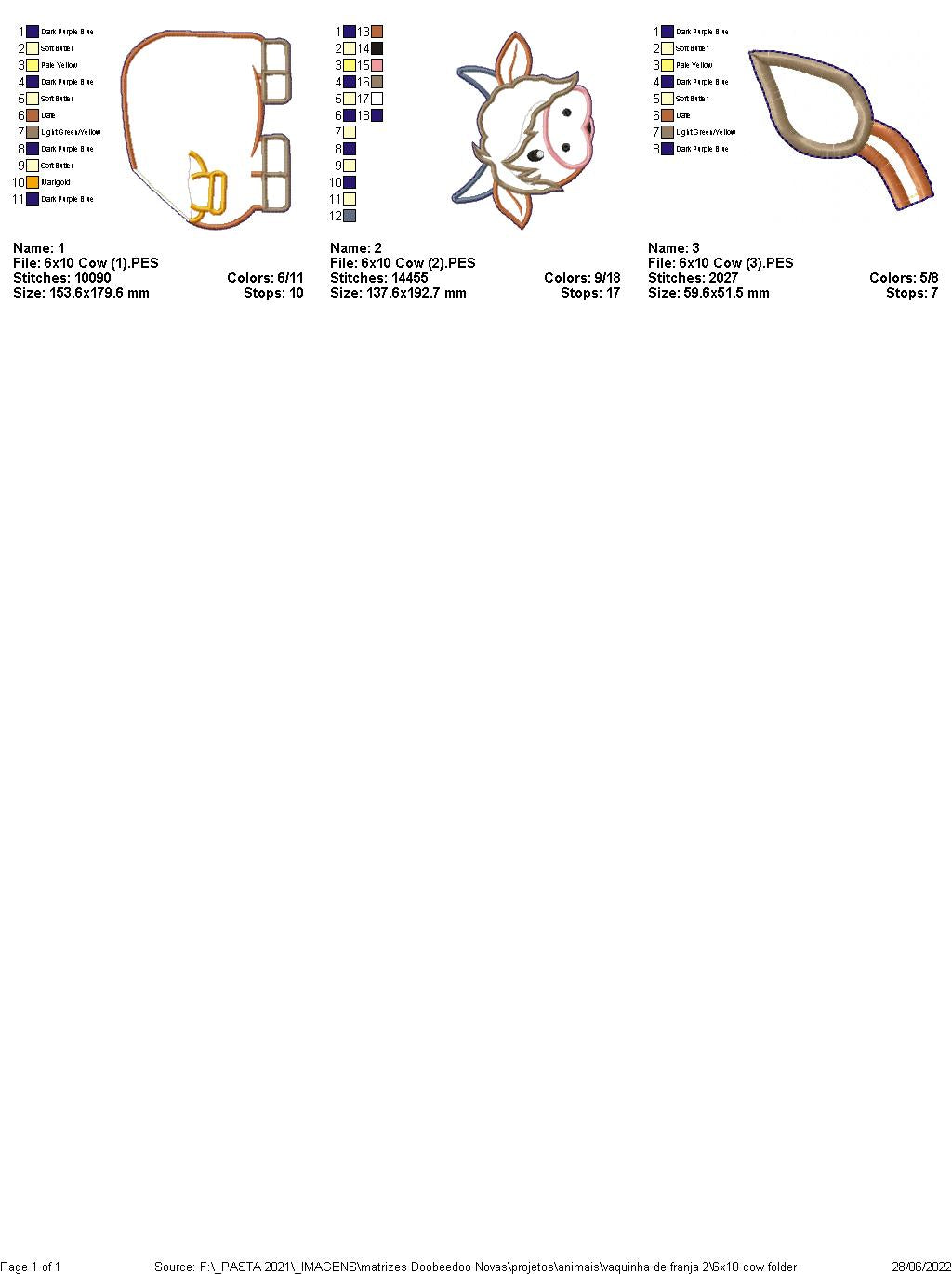 Highland Cow - ITH Project - Machine Embroidery Design