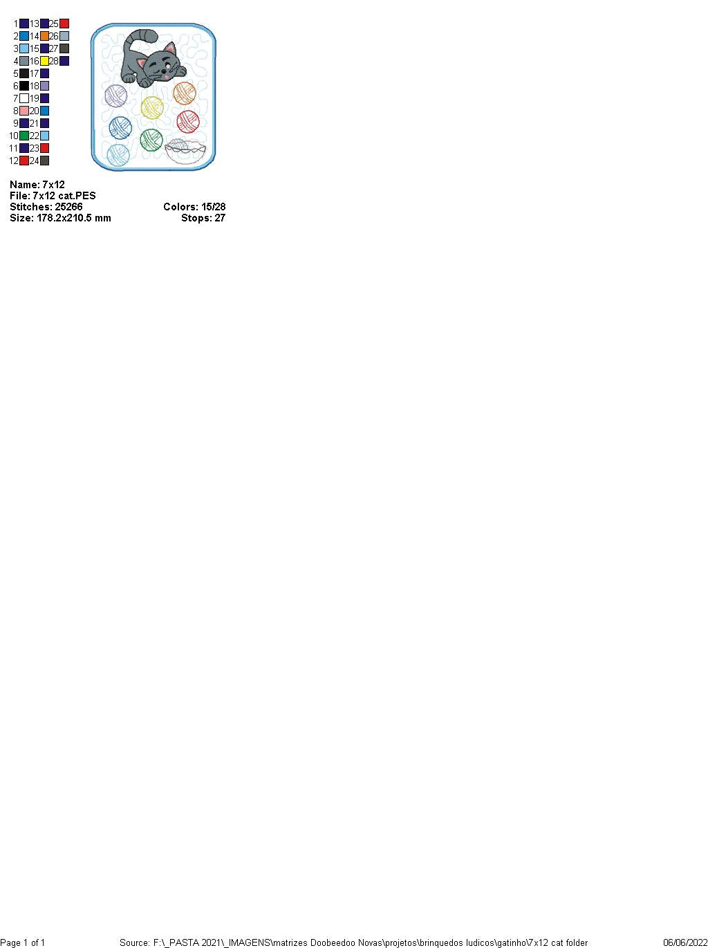 Felt Sensory Games Cat - ITH Project - Machine Embroidery Design