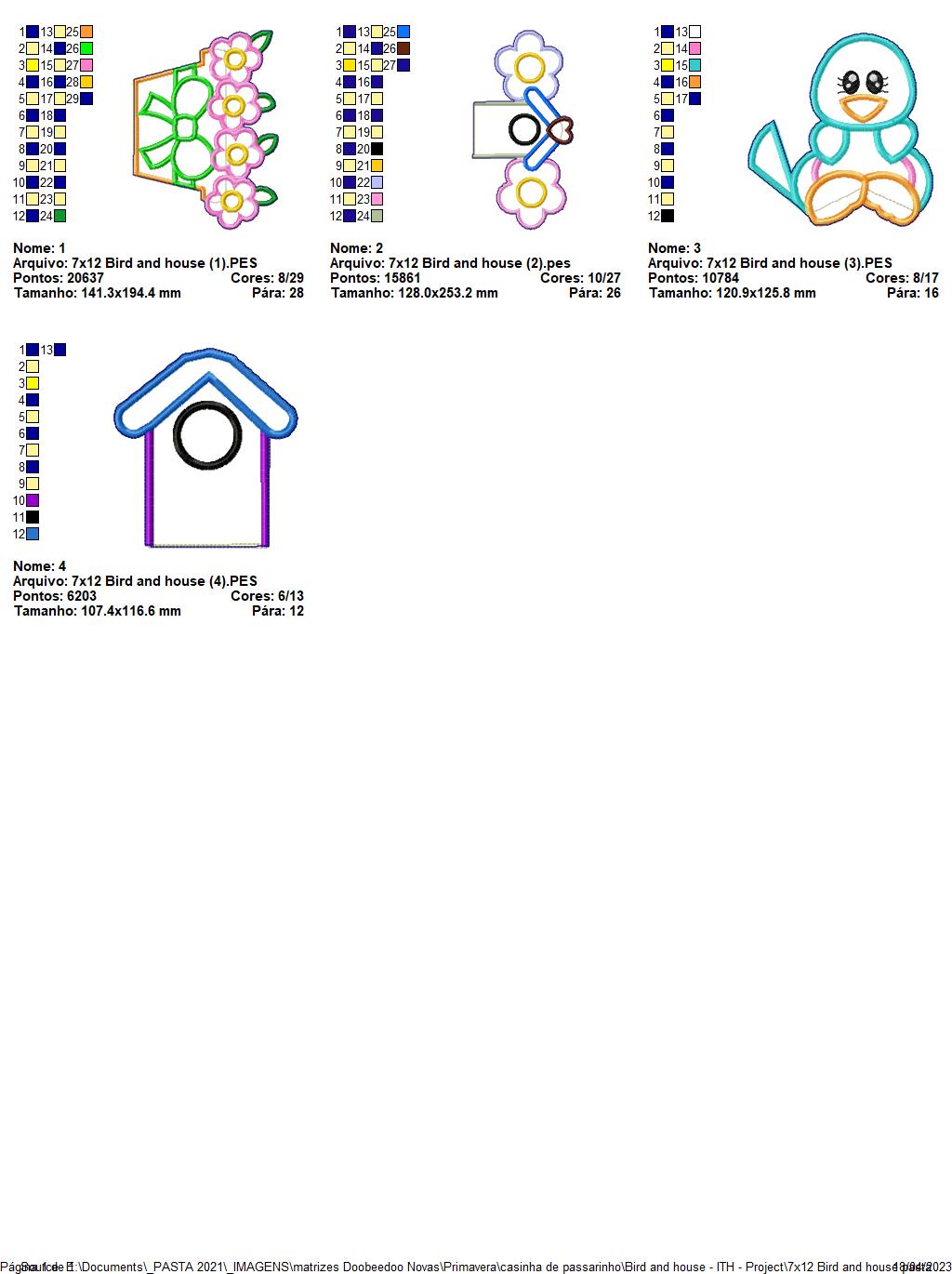 Bird and House - ITH Project - Machine Embroidery Design