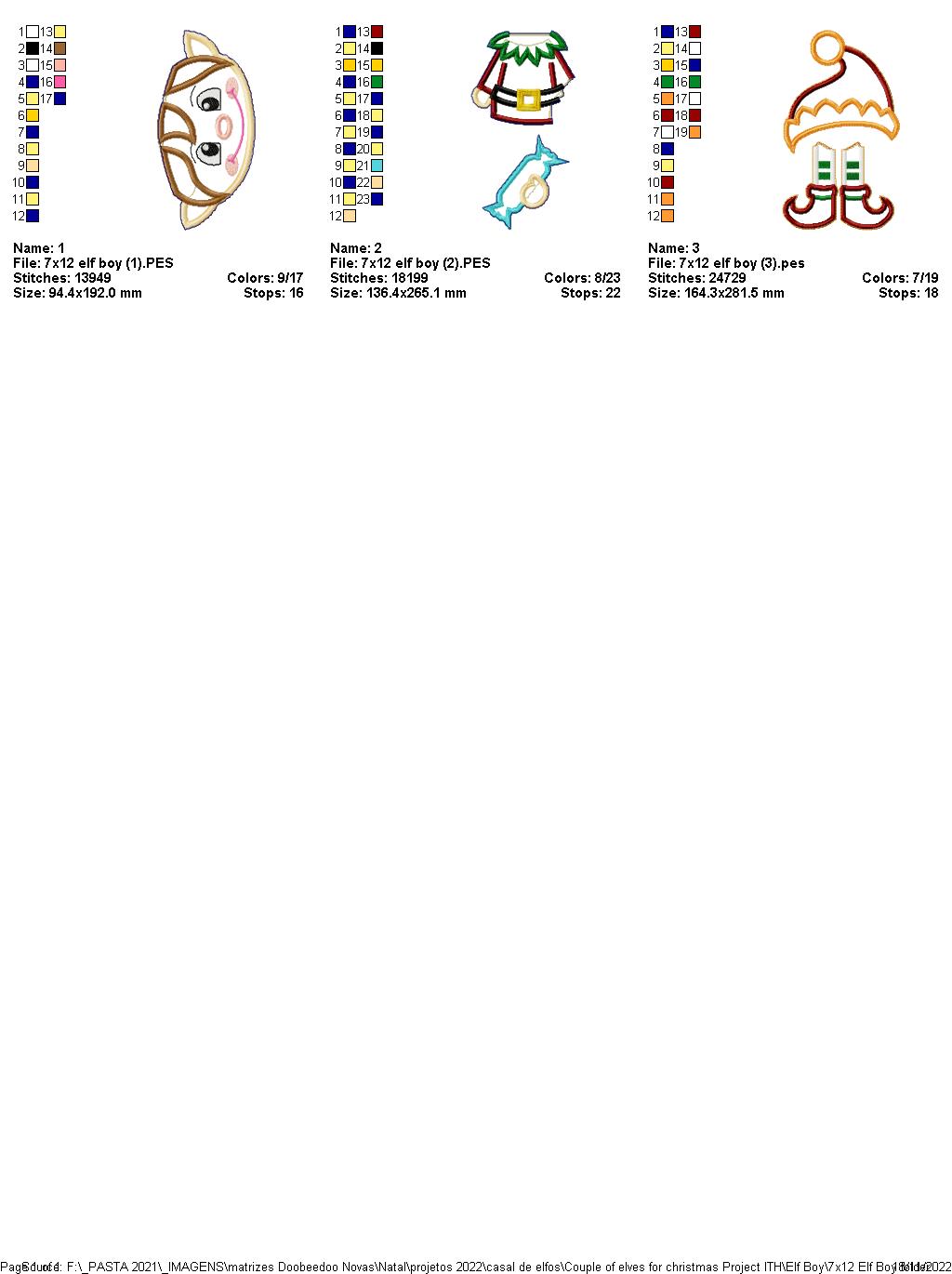 Christmas Elf Boy - ITH Project - Machine Embroidery Design