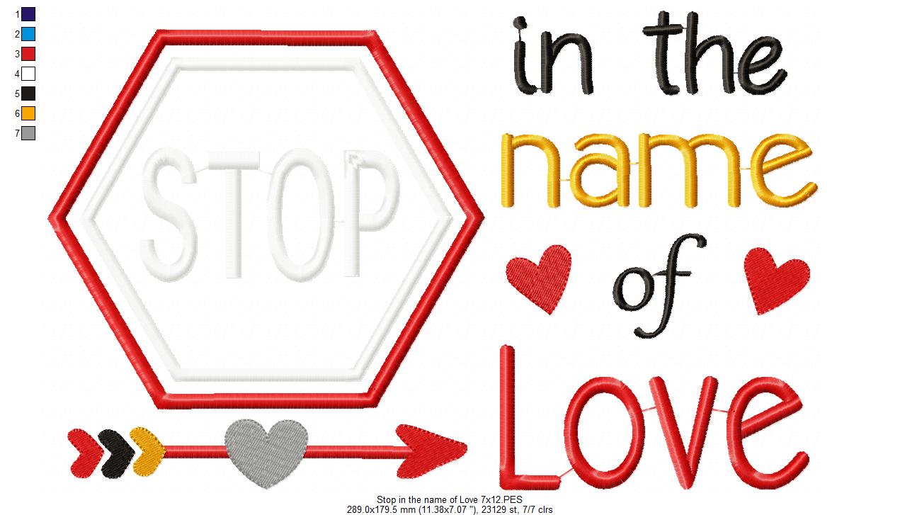 Stop in the name of Love - Applique
