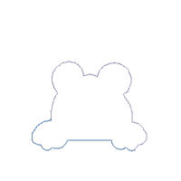 Teddy Bear Girl, Frame and Bow - Applique