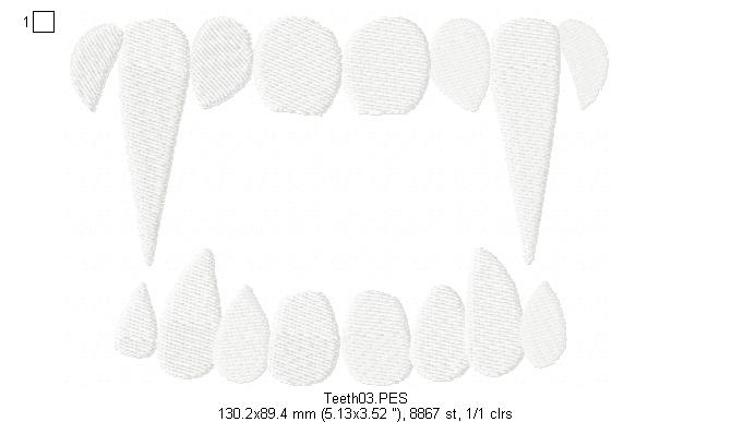 Teeths for Face Masks 1 - Fill Stitch