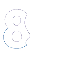 Unicorn Number 8 Eight 8th Eighth Birthday Number 8 - Applique