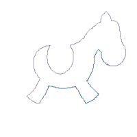 Wooden Rocking Horse - Applique