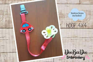 Car Pacifier Holder - ITH Project - Machine Embroidery Design